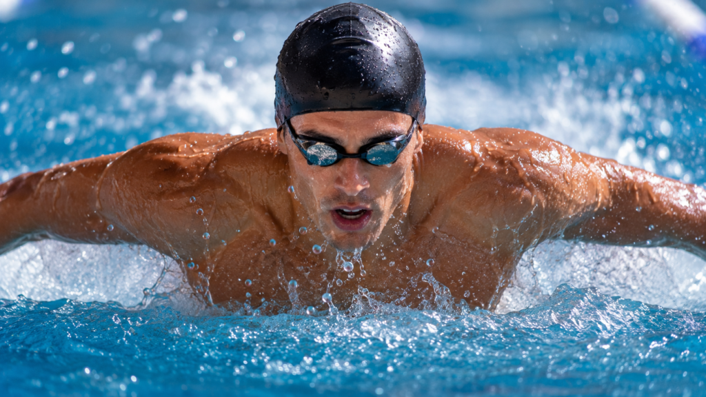 Swimming builds muscle while improving cardio fitness. 