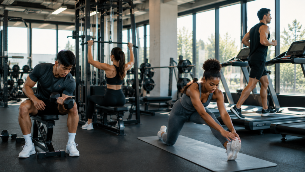 Balanced weekly exercise routine for different fitness goals