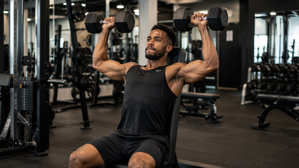 How often should you exercise? Person strength training in a modern gym