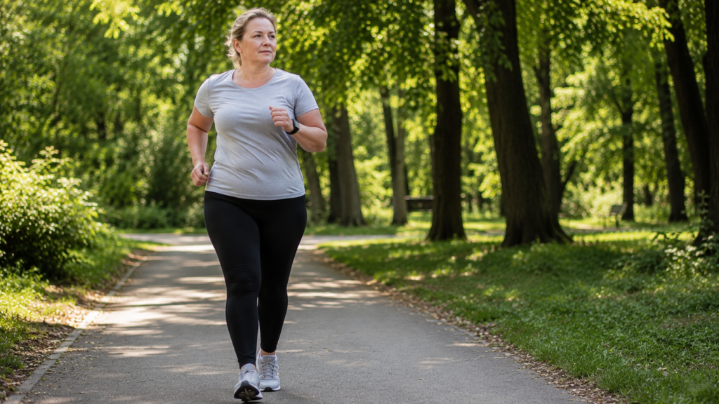 Beginner alternating walking and jogging