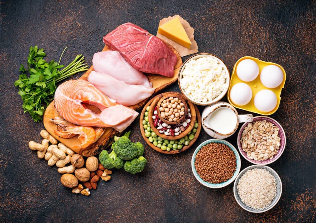 High protein foods that support muscle growth.