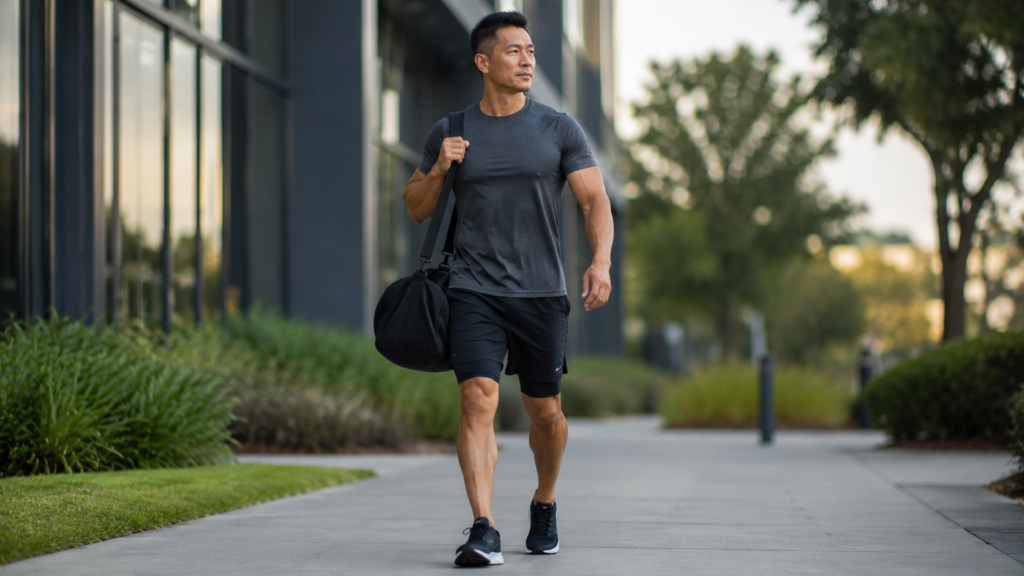 Combining strength training and daily steps for weight loss.